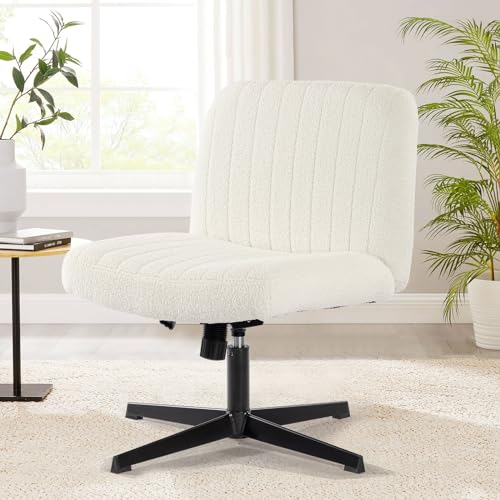 Bosmiller Schneidersitz Stuhl mit Stoffpolsterung,Criss Cross Chair Breiterem Kissen,Höhenverstellbar Schreibtischstuhl 200KG,Bürostuhl Ohne Armlehnen fur Home Office