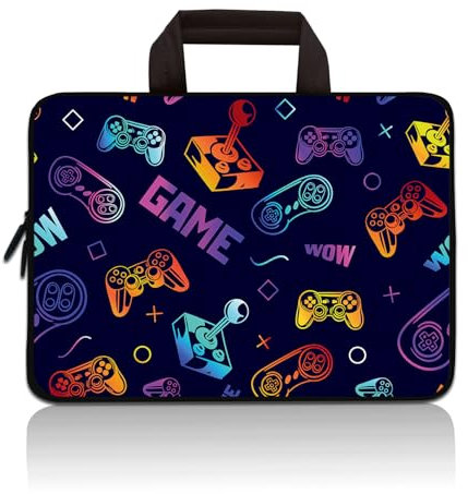 HAPLIVES Universal 7~9 inch Kids Tablet Portable Neoprene Zipper Carrying Sleeve Case Bag Fits 7 8 8.5 8.9 9 iPad Mini 5 4 3 2 1, Galaxy Tab A 8.0 (Game)