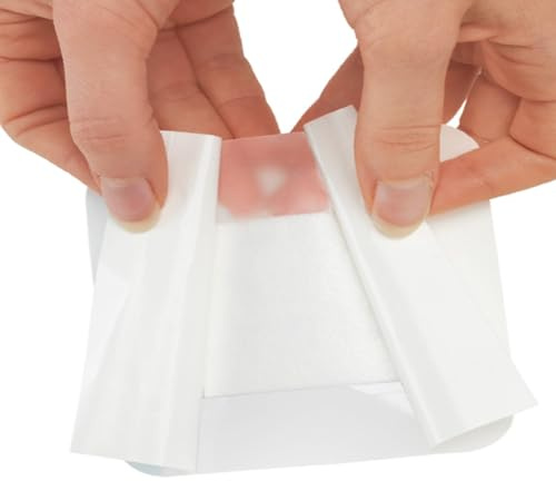 PLASTOD - Steriles hypoallergenes Klebeband mit zentralem absorbierendem Tampon, 5x7,2 cm, 50er Pack, 58830