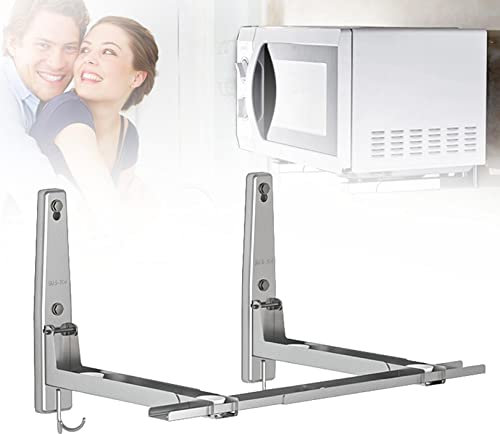 KISYHOLG Estante de Almacenamiento para microondas, Estante para Horno microondas, Cocina, microondas, Estante Plegable para Horno, Marco de Soporte, Soporte elástico Ajustable para Montaje
