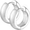 Cassini | Klapp-Creole aus 925 Sterling Silber für Damen, gebürstetes und breites Design, moderne Ohrringe 3CYMX1