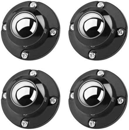 Gokoti Updated Self Adhesive Caster Wheels 4 Pack, 201 Stainless Steel Stick on Wheels