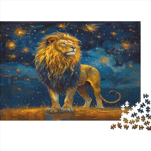 lihuogongsio Löwe 1000 Teile Puzzle König der Löwen Impossible Für Erwachsene HochwerTiger Puzzle FAmeiseasy Schöne Geschenkidee DIY Kreative Unterhaltung Spielzeug Dekoration 1000pcs (75x50cm)