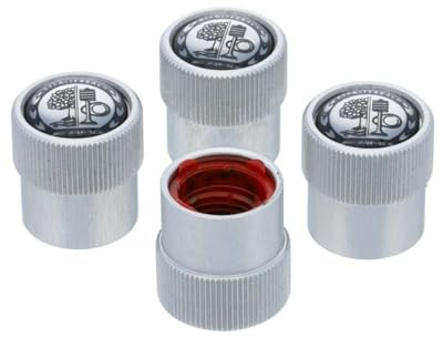 Mercedes-AMG Ventilzierkappen Satin-Silber Set 4-Teilig