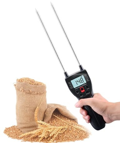 600 Mm Heu Feuchtigkeitstester, Tragbares Getreide Feuchtigkeitsmessgerät mit Sonde, Digitaler Analysator Zur Überwachung und Sicherstellung Optimaler Heuqualität
