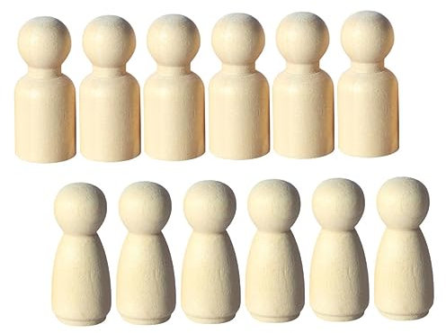 WHAMVOX 12stücke Mini Holz Puppe Dekorative Holz Puppe Outdoor Szene Layout Prop Modell Für Mini Haus Ornament Handwerklich Fein Verarbeitet
