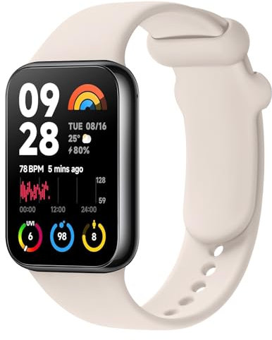 Wanme Correa para Xiaomi Mi Band 8 Pro/Redmi Watch 4, Correas de Silicona Original Clásica, Pulseras de Repuesto Deportes Impermeables para Xiaomi Redmi Watch 4 / Mi Band 8 Pro, Luz de Estrellas