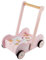 Playtive Holz Schiebewagen mit Holzklötzen Laufen Lernen (Rosa)