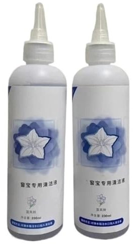 bdfndjnm Fensterreiniger 230ml Konzentrat, kompatibel mit ECOVACS W1S/W1 PRO/W2 PRO – Streifenfreie Formel Reinigungszubehör(2 Bottle)