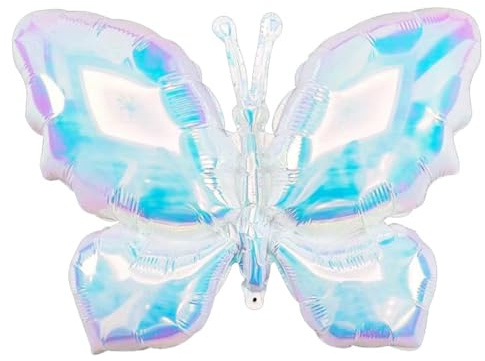 Schmetterling Luftballons Schillernd Transparent Geburtstag Luftballons Schmetterlinge Deko Schmetterling Folienballon Mädchen Party Deko Kinder Geburtstagsdeko（Transparent）