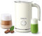 Espumador de leche eléctrico, 500W, 250ml, 4 en1, milk frother, batidor te matcha, latte art, chocolate caliente y más, regalo ideal, blanco, beige. Facil de limpiar.