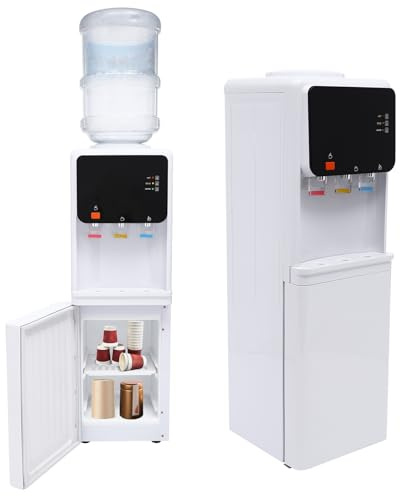 Dispensador de agua eléctrico, dispensador de agua de escritorio automático de 500W + 75W con refrigeración, enfriador y dispensador de agua para agua potable, dispensador de agua potable para 4.5