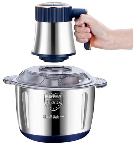 Electric Chopper - Stainless Steel Onion Grinder, 5 L Automatic Meal Preparation Crusher Ice Nuts Cereal