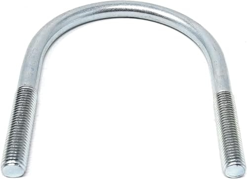 Design61 1x Bügelschraube M16 x 191 x Ø 133,0-139,7mm DIN 3570 Bügelbolzen Gewindebügel Galvanisch Verzinkt U-Bolzen für Rohrbefestigung Metallbau KFZ Industrie Boot Werkstatt Bau