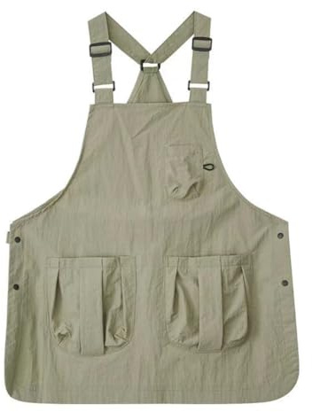 Osmond Barber Smock Painting Cover Catering Milk Tea Coffee Shop Adjustable Work Clothes Kitchen Apron Green