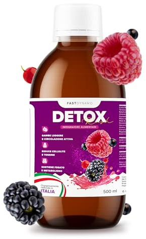 Drenante Linfatico Gambe Donna Uomo Gusto Frutti di bosco 500ml Made In Italy Fast Dynamo