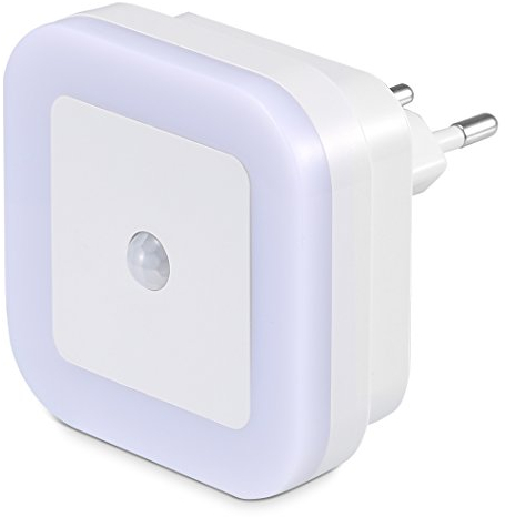 SOAIY Luces pasillo sensor movimiento Blanco Frío, luz nocturna sensor movimiento enchufe LED, luz nocturna infantil enchufe para pasillos, baños, habitaciones, cocinas
