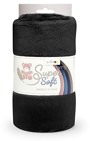kullaloo Supersoft SNUGLY SB-Pack Plüschstoff, Minky, in verschiedenen Farben (schwarz)