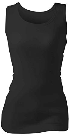 HEAT HOLDERS - Damen Thermo Innenfleece Baumwolle Ärmellos Unterhemd (Medium, Black)