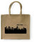 44spaces Große Jute Einkaufstasche New York City Skyline - Natur/Schwarz
