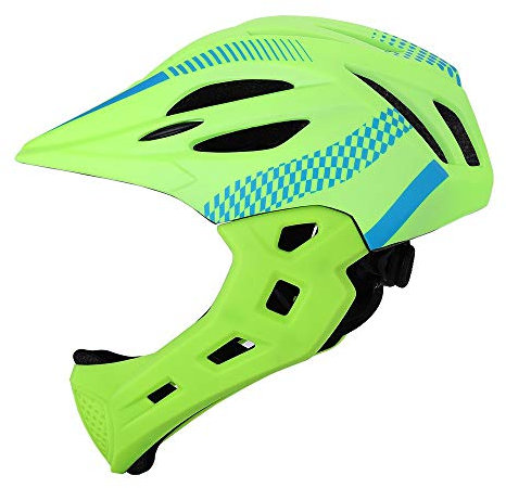 SDKUing Casque de vélo Enfant Casque de Intégral Casque Complet de BMX 43-54cm Anti-Choc Ajustable Amovible