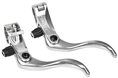 Bnineteenteam 1 Pair Bike Brake Lever Aluminum Alloy Cycling Accessory (Silver)
