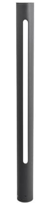 Lucande LED Outdoor Lights Tomas (Modern) in Silver Made of Aluminium (1 Light Source,) from Garden, Path Bollard lamp Pillar