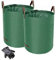 Heavy Duty Garden Waste Bags - 500 Litre - 2 Sacks - BONUS 1 Pair Gardening Gloves - Industrial Fabric and Handles - Green/Garden Waste Sacks, Reusable - Norjews