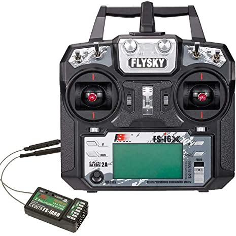 FLYSKY FS-i6X 6CH 2.4GHz RC Transmitter Controller with FS-iA6B Receiver Upgrade Cable for RC Boat Racing Drone (Mode_2)