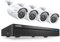 SANNCE 4K POE CCTV Home Security Camera System 8CH POE NVR Recorder 8MP Resolution, 4x 5MP Outdoor Audio IP Cam, Power over Ethernet, Easy Mobile Access with APP Alert, NO HDD
