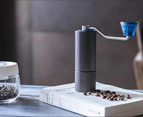 Vimmor Kaffeemühle Aluminium Manuelle Kaffeemühle Edelstahl Gratmühle Konische Kaffeebohne Miller Blau