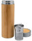 NERTHUS FIH 800 Tea 360 ml Steel, Double Wall, Infuser Bottle, Thermo, Travel Mug, Glass Teapot, 0.36 litres, Metal, Bamboo