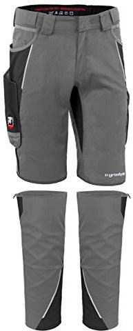 Grizzlyskin Arbeitsshorts Bundle mit passenden Beinlingen Größe 72 in Farbe: grau Bundle 1