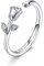Tianbi Bague en forme de rose en argent sterling 925 - Réglable - Pour femme et fille - de Saint-Valentin ou d'anniversaire