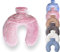 Luxury Hot Water Bottle with Faux Fur Cover, Soft Fluffy Neck U Shape Cosy Fleece, 1.8L Capacity (Soft Pink)