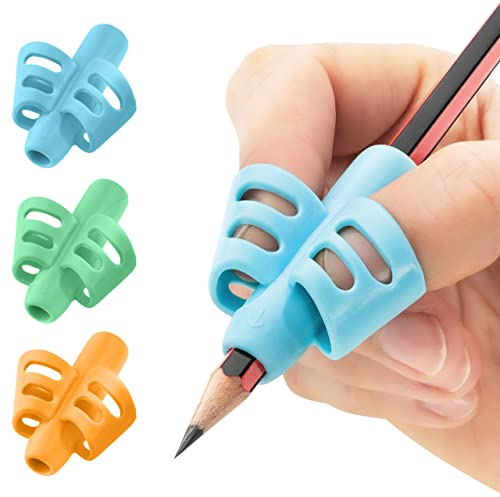 Stylo 3 Grippies Schreibhilfe, Finger-Schreibhilfe für Kinder – ergonomisch, Schreibhilfe für Kinder, Erwachsene, Bedürfnisse