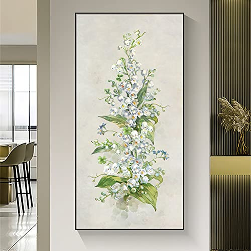Handgemalte Acrylbilder Abstrakt,Handgemaltes Ölgemälde Orchidee Blume Kunstbilder Rahmenlose Moderne Kunstwandmalerei Original Strukturierte Kunstwerke Familienzimmer Wohnzimmer Kunst Wanddekorat