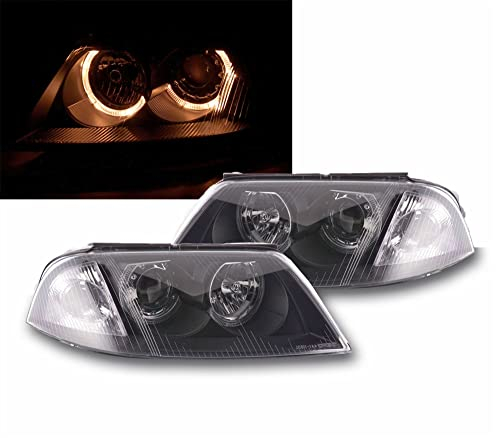 CR-Lights Angel Eyes Scheinwerfer für VW Passat 3BG B5 FL 09.2000-03.2005 schwarz