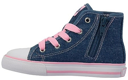 Lurchi Jungen Mädchen 74L0013017 Sneaker, Jeans-Rose, 25 EU
