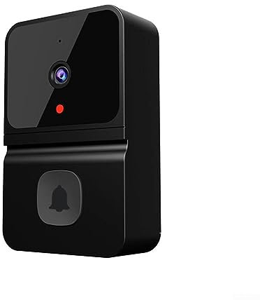Video Doorbell Wireless, Home Smart WiFi Video Doorbell Phone Door for RING Intercom Security Camera Bell with Chime, Motion Detector (Black)