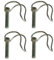 cyclingcolors 4x rohrklappsplinte Klappsplinte 11x60mm Sicherungsstift Klappstecker Galvanisch Verzinkt Rasenmäher Traktor