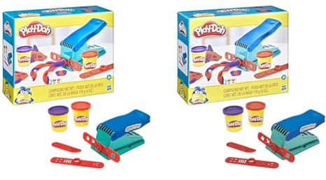 Play-Doh Knetwerkpresse inkl. 2 Dosen Knete, für fantasievolles und kreatives Spielen (Packung mit 2)