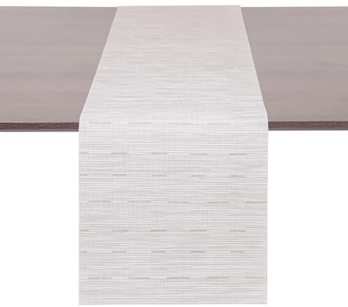 Myir JUN Tischläufer, Tischläufer Modern Tischläufer Abwaschbar Tischläufer Outdoor Wärmeisoliertes PVC für Häuser Restaurants Hotels 30 x 183 cm (Beige)