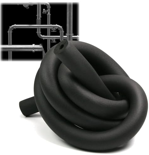 9mm/16mm/19mm/25mm/32mm/48mm ID-Isolierschlauch, 9 Mm Dicke Rohrisolierung, 1,8m Langes Dämmschale Wärmedämmrohr Für Klimaanlagen(19mm(3/4in))