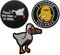 3 Stück Klett Patches Patch Klett Patch Tier Klett Lustig Patches süße Ente Klett MilitäR GäNse Enten Lustiger Süßer Entenbissmesser-Aufnäher für Rucksäcke, Jacken, Jeans