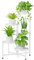 iDavosic.ly Pflanzenständer Metall Groß mit 5 Etagen, Blumenständer Pflanzenregal Blumenregal Indoor Outdoor, Faltbar Blumentreppen Innen Plant Stand Shelf für Garten Balkon Wohnzimmer, Weiß