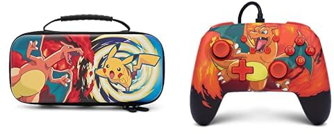 Protection Case for Nintendo Switch Pokémon: Charizard vs. Pikachu Vortex & Enhanced Wired Controller for Nintendo Switch - Pokémon: Charizard vs. Pikachu Vortex