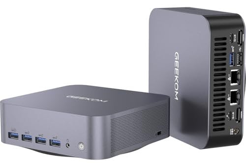 GEEKOM AI Mini PC GT1 Mega mit Intel Core Ultra 9-185H (16C/22T, bis 5.1GHz) | 2.5G Dual-LAN | Echtzeit-AR | 32GB DDR5 + 2TB SSD | Mini Gaming PC | Windows 11 Pro | WiFi 7 | 4×4K Ausgänge | BT 5.4