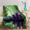ACSMCQ Grün Kuscheldecke Flauschig 150x200 cm Orchidee Pflanzen Digitaldruck Fleecedecke, Flanelldecke, Weich Wohndecke, Sofadecke, Schlafdecke, Tagesdecke Sherpa Decke für Jungen Mädchen