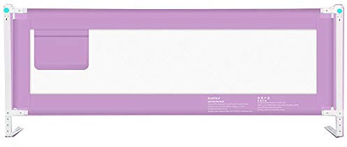 VEYACGOS Paraurti per sponda del Letto, sponda del Letto anticaduta con Sollevamento Verticale, per Letto Singolo per Bambini, Letto Matrimoniale, Viola, 180 cm * 68 cm